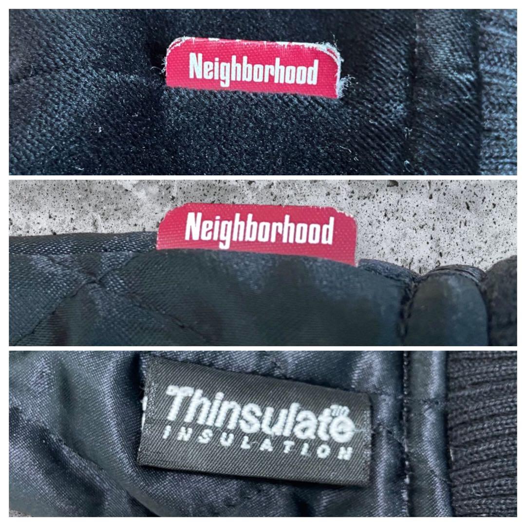 【豪華刺繍】ネイバーフッド リバーシブル スカジャン 黒 S ベロア サテン 虎