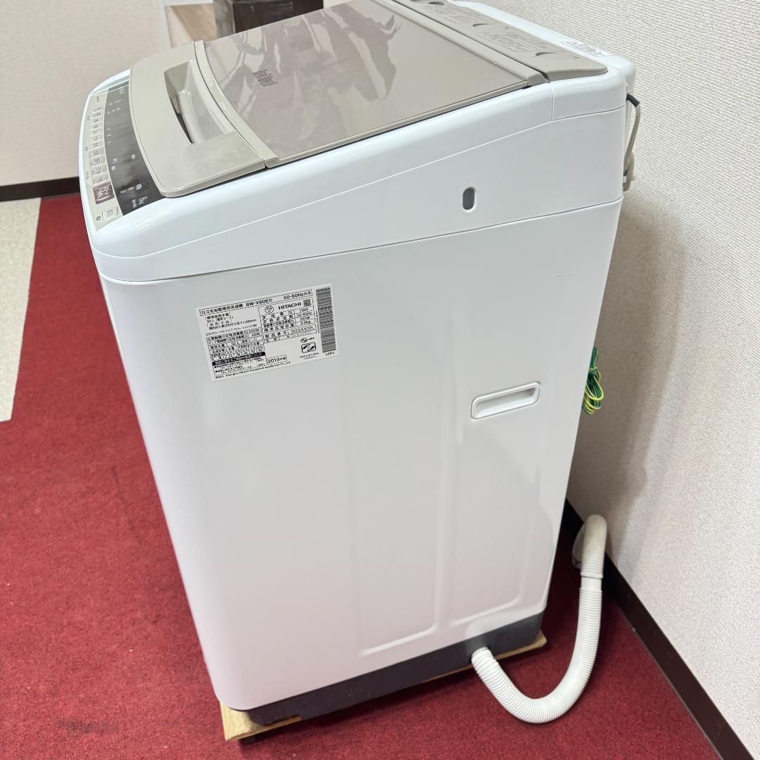 東京23区送料無料　美品日立縦型洗濯機2019年製8㎏　洗浄/除菌済み