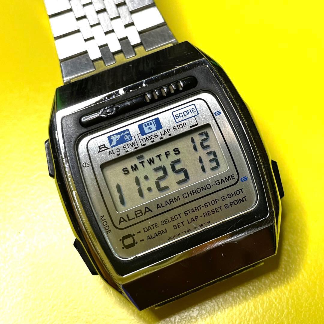 【ゲーム付時計】SEIKO ALBA ALARM CHRONO-GAME 腕時計