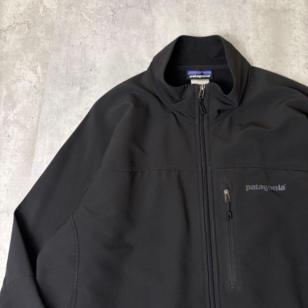 Patagonia ソフトシェル ウインドシールドジャケット L ブラック 黒