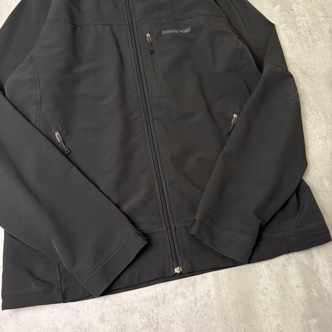 Patagonia ソフトシェル ウインドシールドジャケット L ブラック 黒
