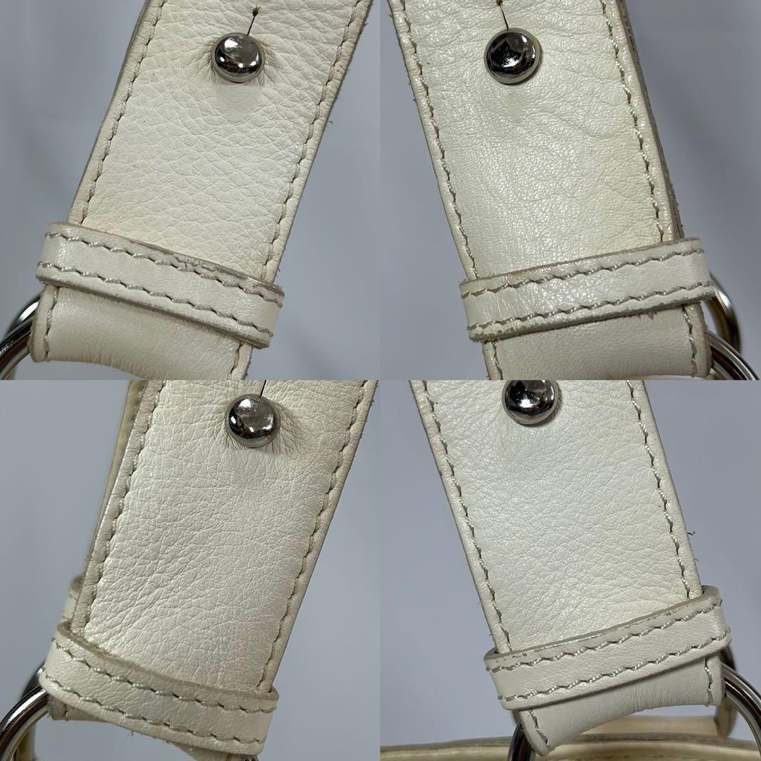 【美品】ヴィヴィアンウエストウッド パンチングレザー トートバッグ 手提げ 白