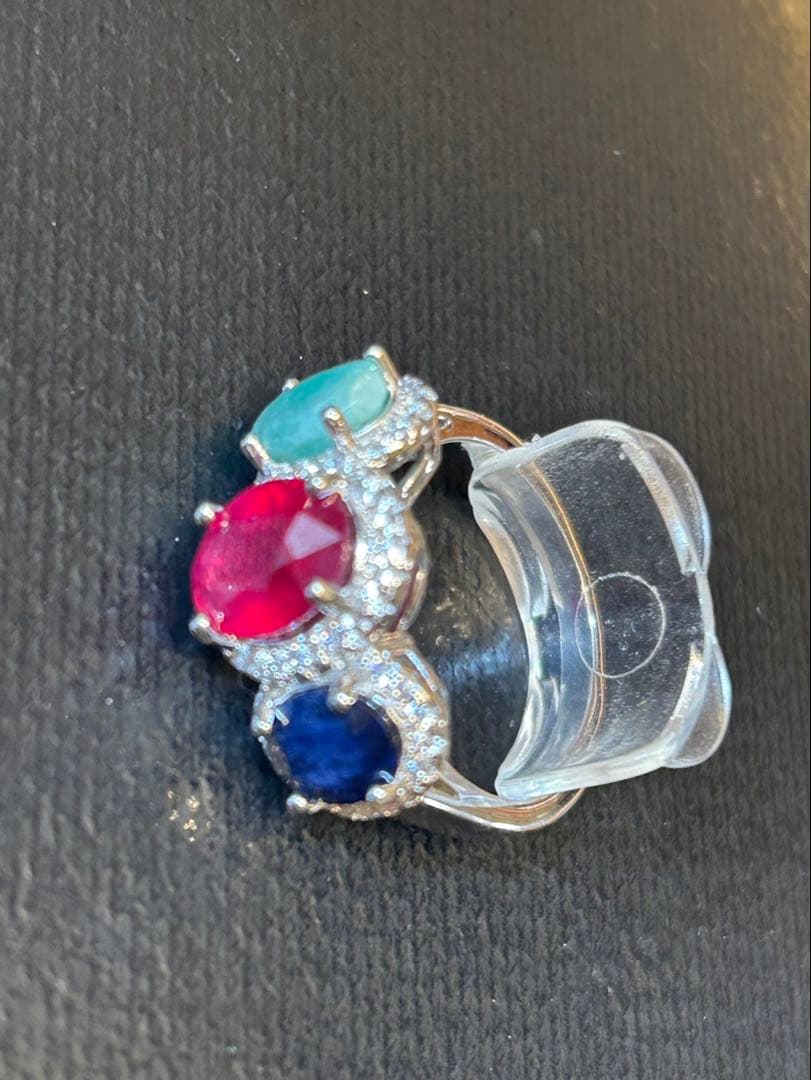 t*a様 天然石ルビーデザインネックレス＆サイズ限定18号デザインリング19号￼