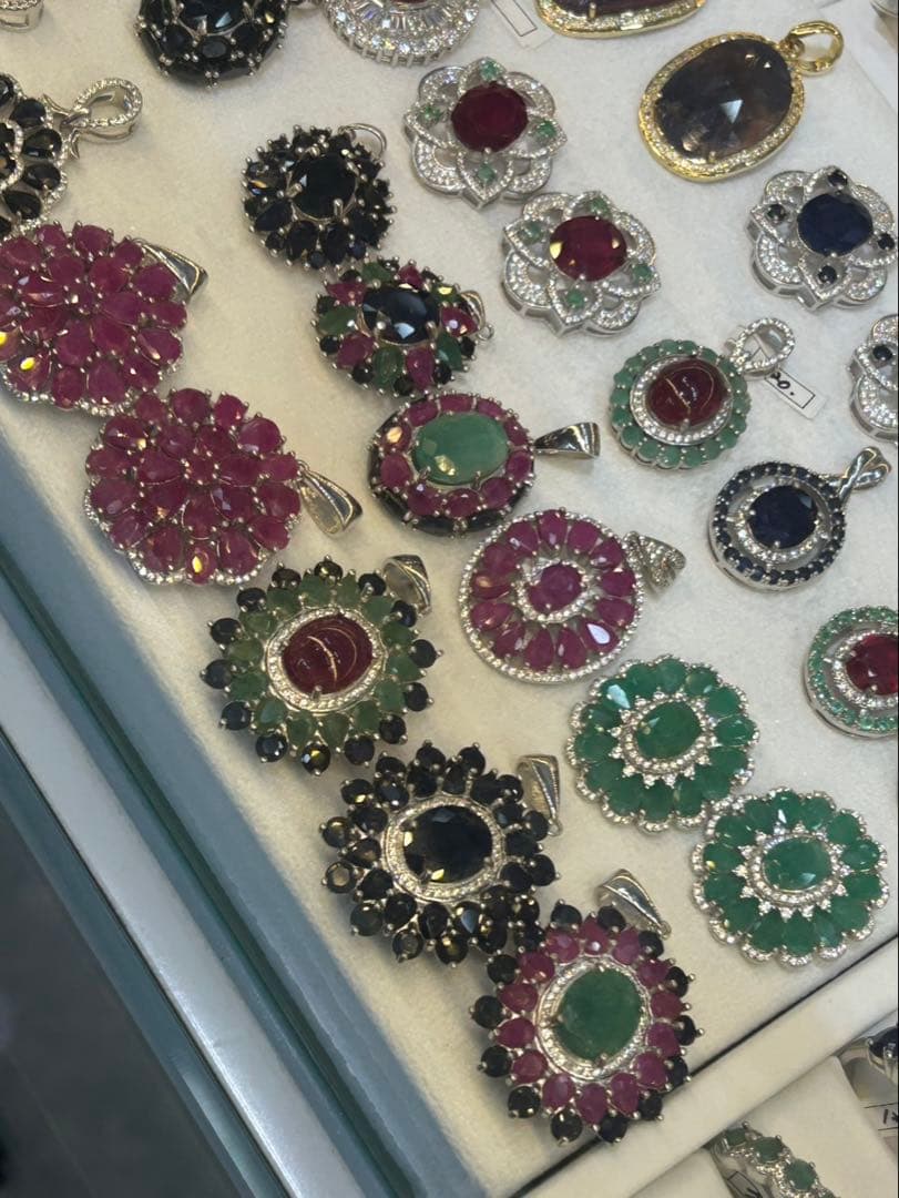 t*a様 天然石ルビーデザインネックレス＆サイズ限定18号デザインリング19号￼