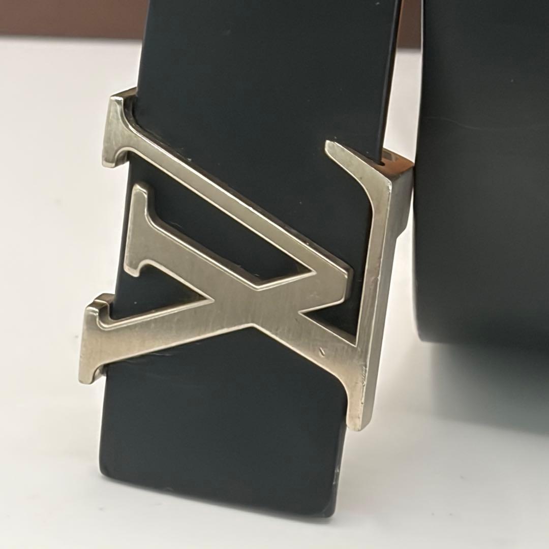 【M6901】ルイヴィトン☆サンチュール LVロゴバックル レザーベルト