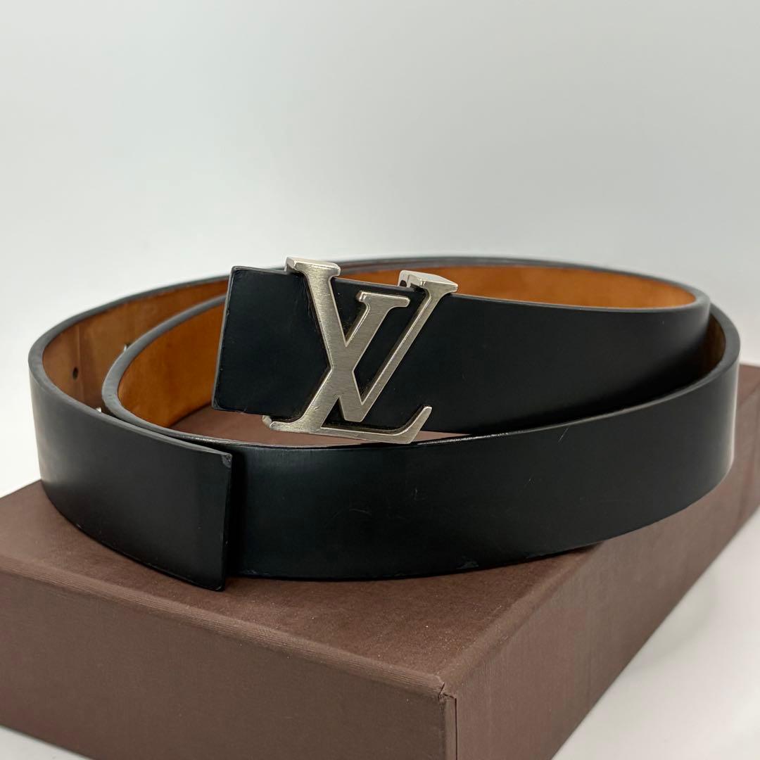 【M6901】ルイヴィトン☆サンチュール LVロゴバックル レザーベルト