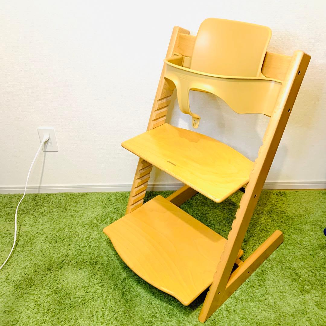 STOKKE トリップトラップ ベビーチェア ナチュラル S/N6 ガード付き