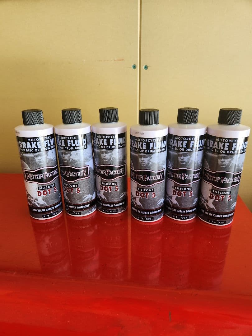 ハーレーMotor Factory DOT 5 シリコンブレーキフルード 6本
