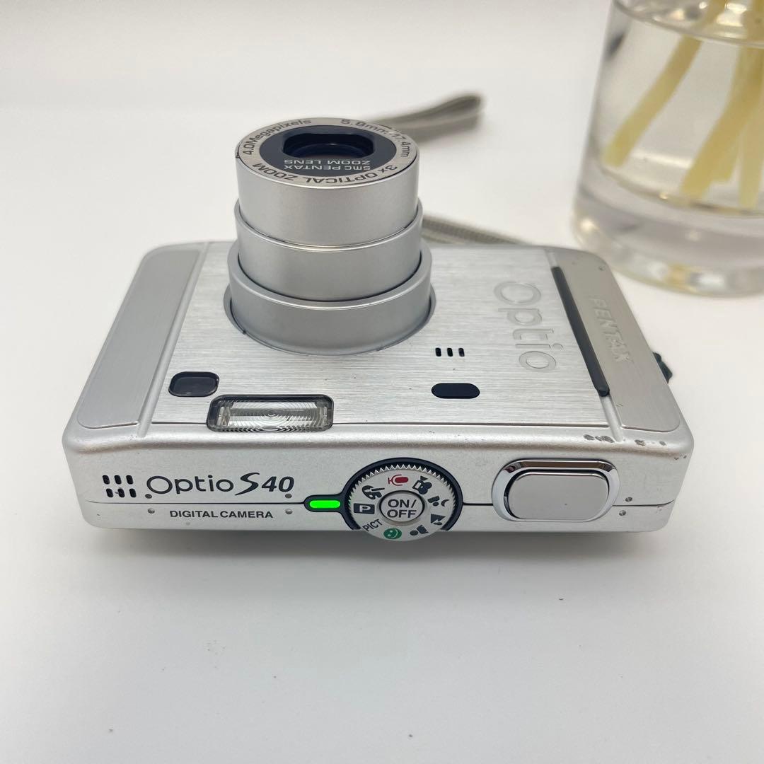 スマホ転送OK✨PENTAX Optio S40✨動作確認済 単三電池 可愛い♪