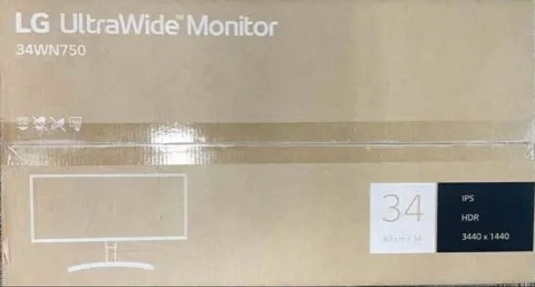 新品未開封品 LG 34WN750 ウルトラワイドモニター 本体 34インチ
