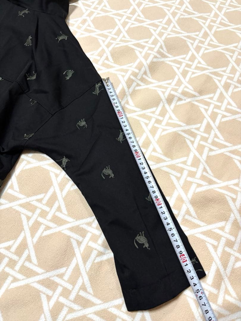 新品-ふりふ　猫刺繍柄 取り外し可能フード付きジャケット　ブラック