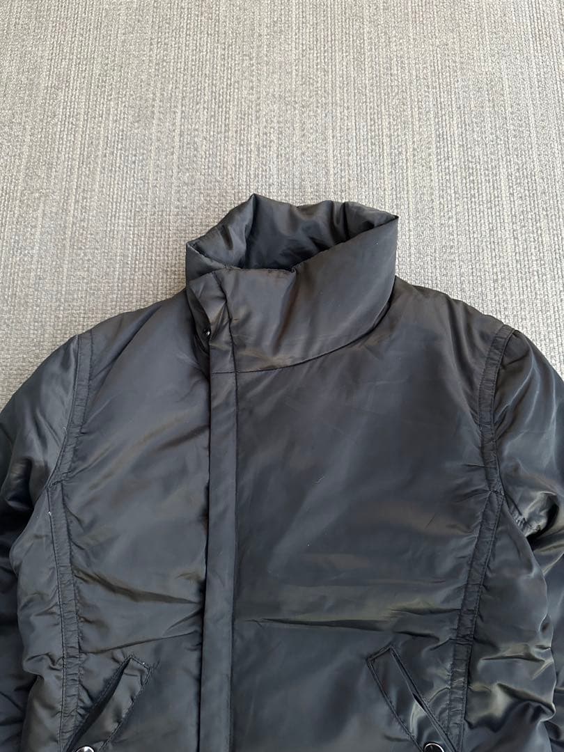 ジャケット・アウター diagonal zip stand collar down jacket