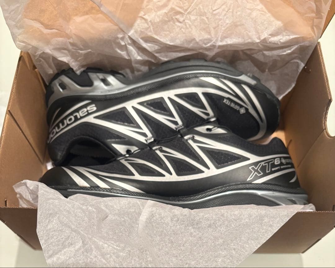 【新品】サロモンXT-6 GTX Black×Silver☆ノベルティ付き☆8H