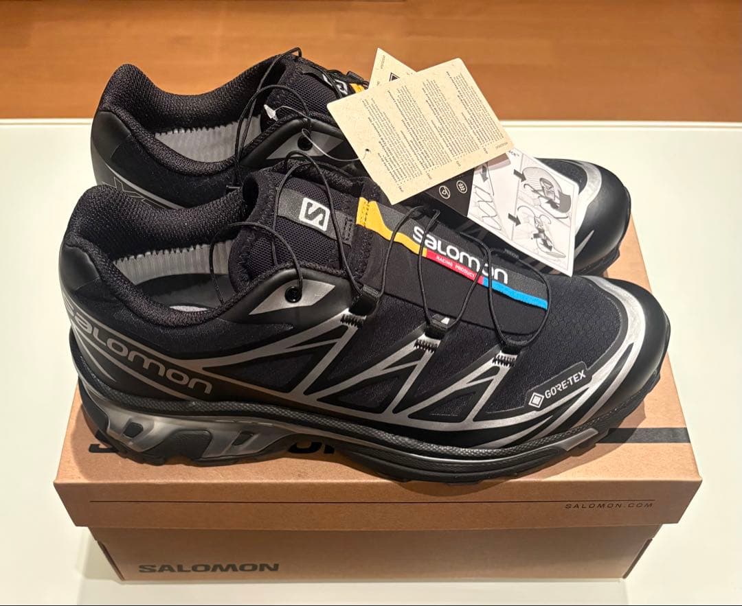 【新品】サロモンXT-6 GTX Black×Silver☆ノベルティ付き☆8H