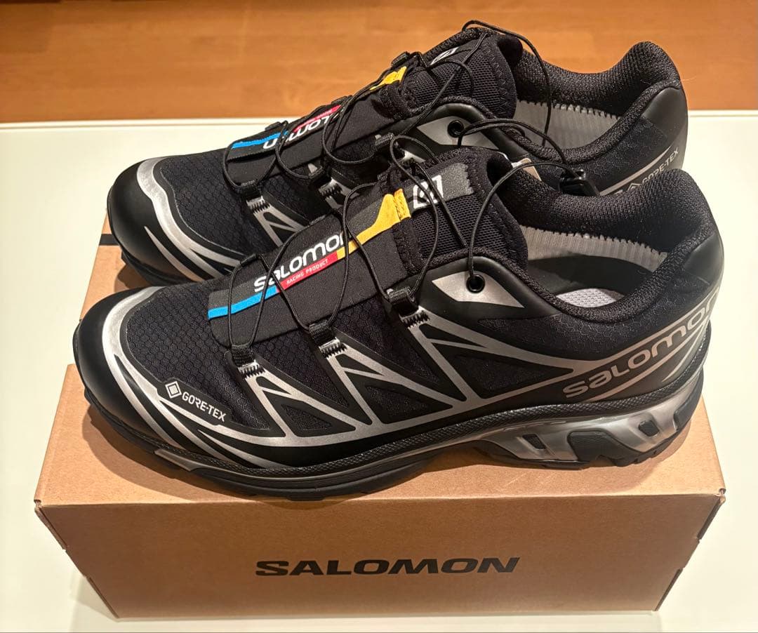 【新品】サロモンXT-6 GTX Black×Silver☆ノベルティ付き☆8H
