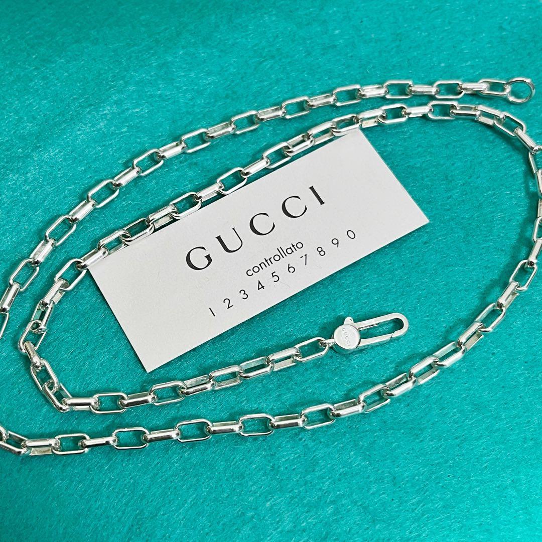 美品　GUCCI 3.8ミリシルバー925 チェーンネックレス