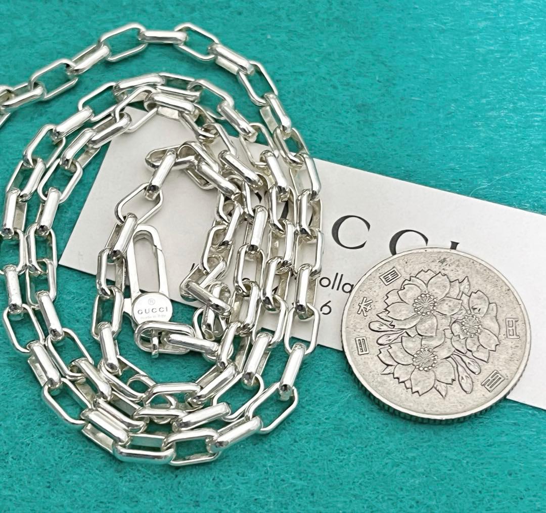 美品　GUCCI 3.8ミリシルバー925 チェーンネックレス