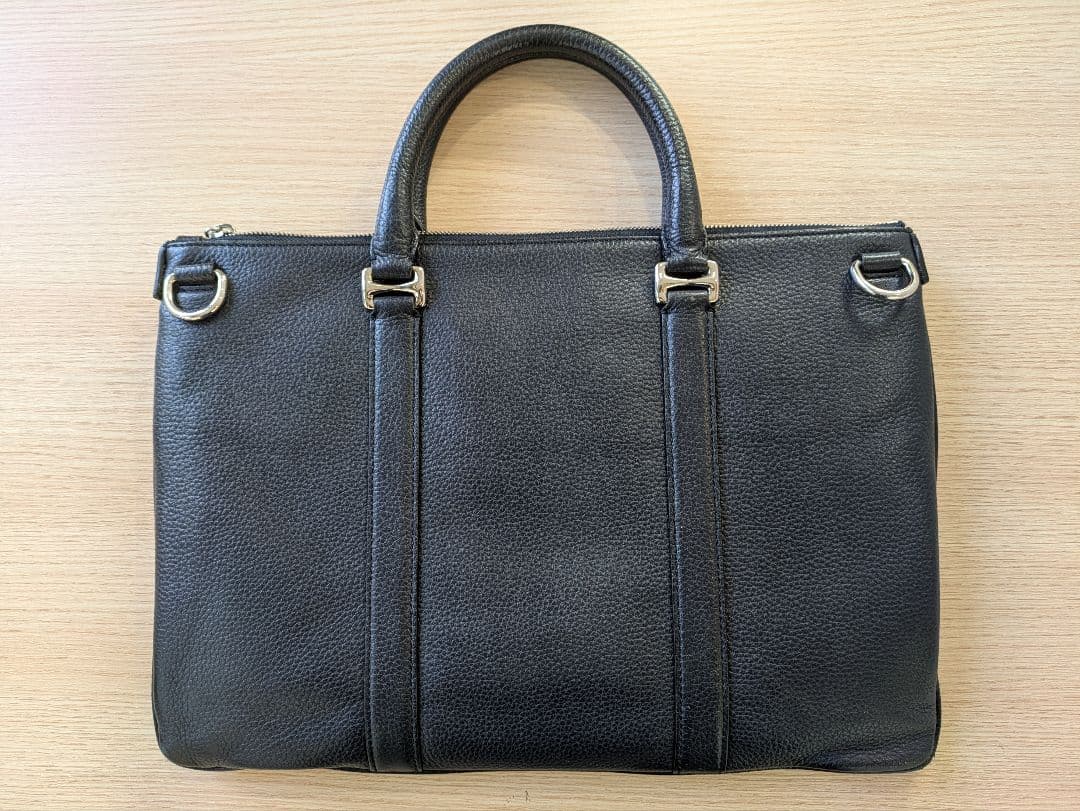 BALLY バリー　ビジネスバッグ 黒 レザー【Used品】