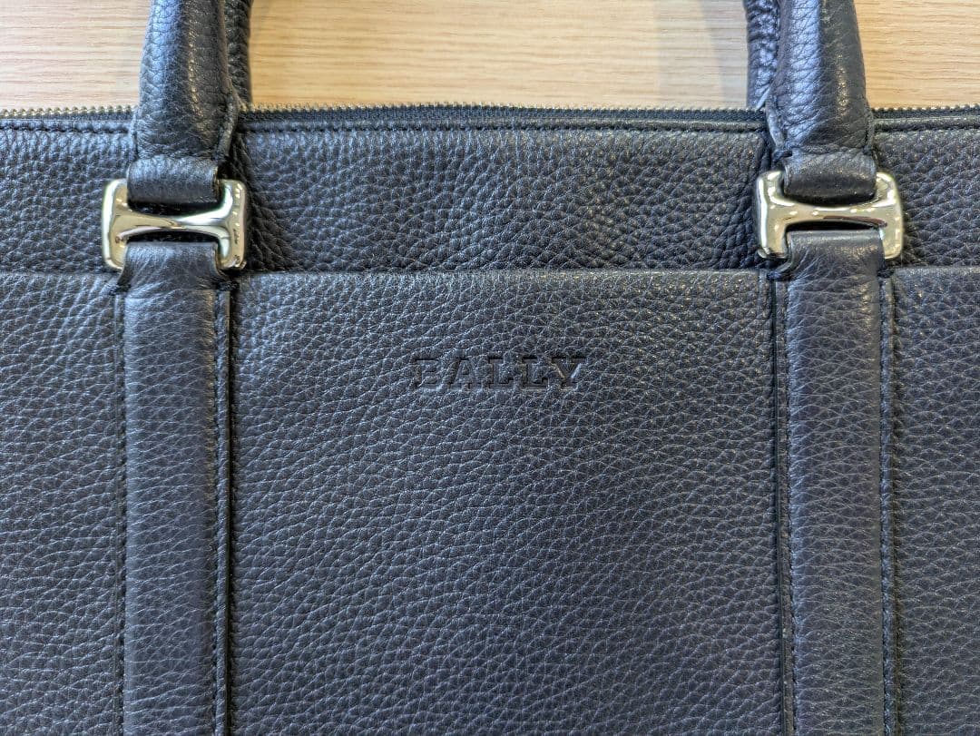 BALLY バリー　ビジネスバッグ 黒 レザー【Used品】