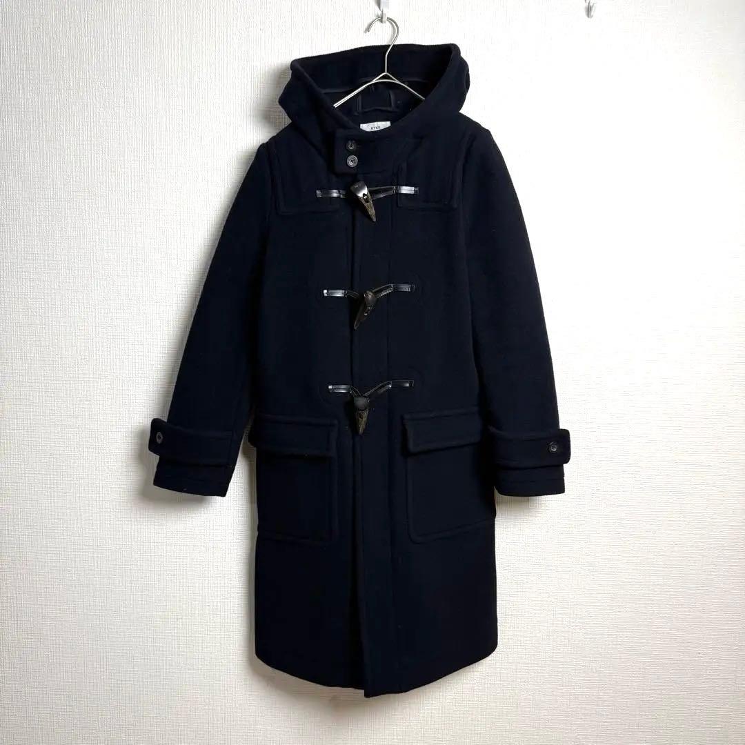 ジャケット・アウター 682 HYKE Wool Duffle Coat Hooded Black