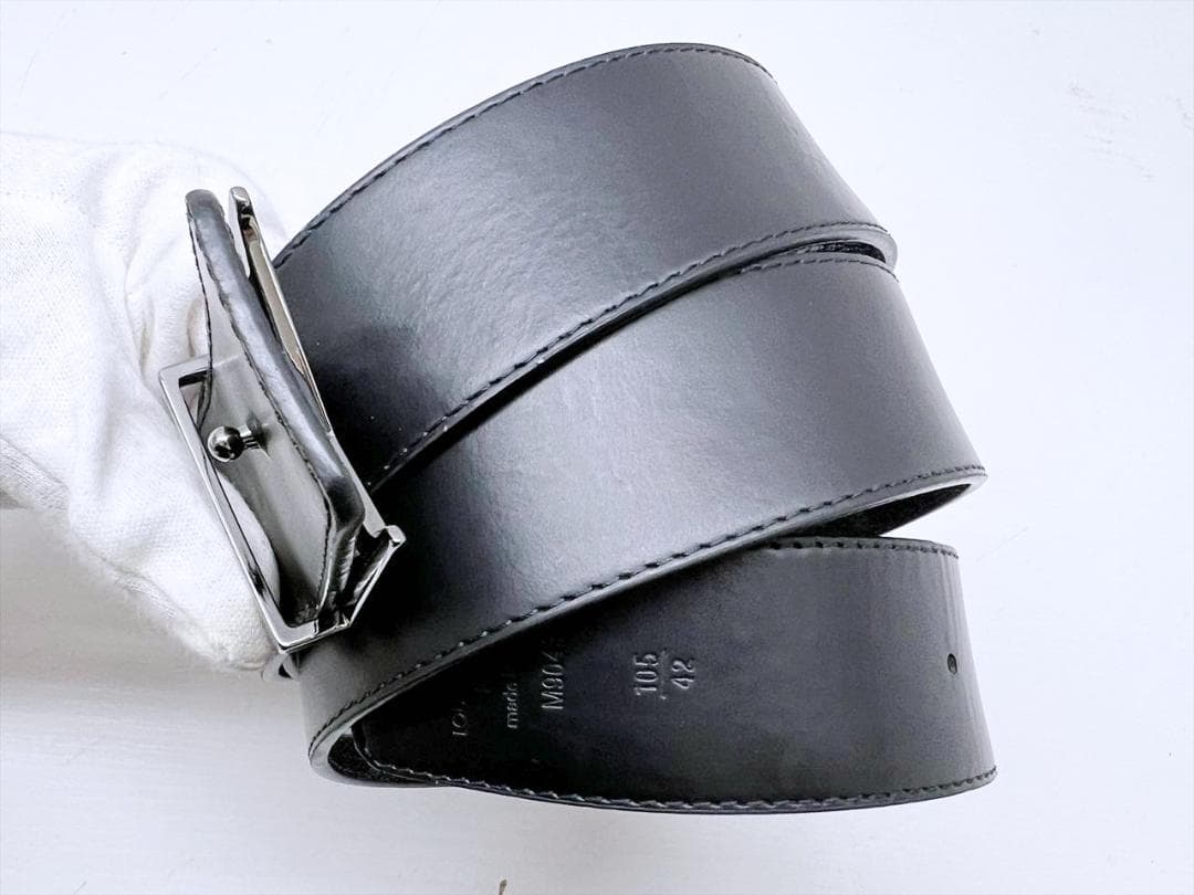 良好品 ルイヴィトン エクリプス ベルト LV イニシャル リバーシブル 105