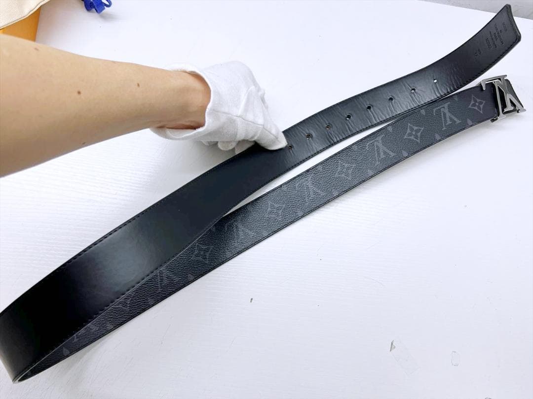 良好品 ルイヴィトン エクリプス ベルト LV イニシャル リバーシブル 105