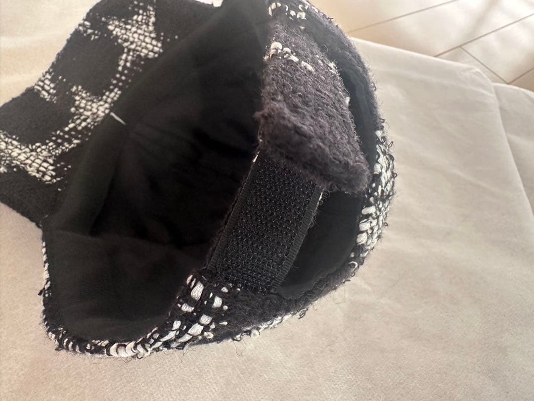 美品CHANEL ツイードチェックキャップ