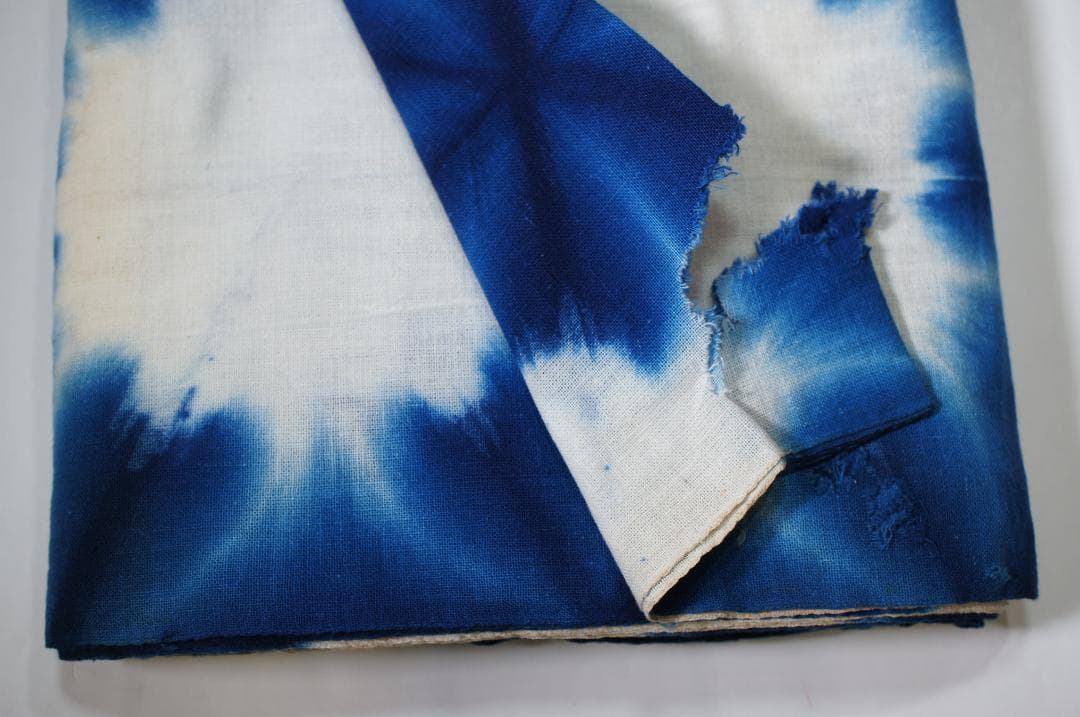 有松絞り◆雪花絞り◆おしめ◆木綿◆反物◆板締め絞り◆アンティーク◆ヤブレ有り