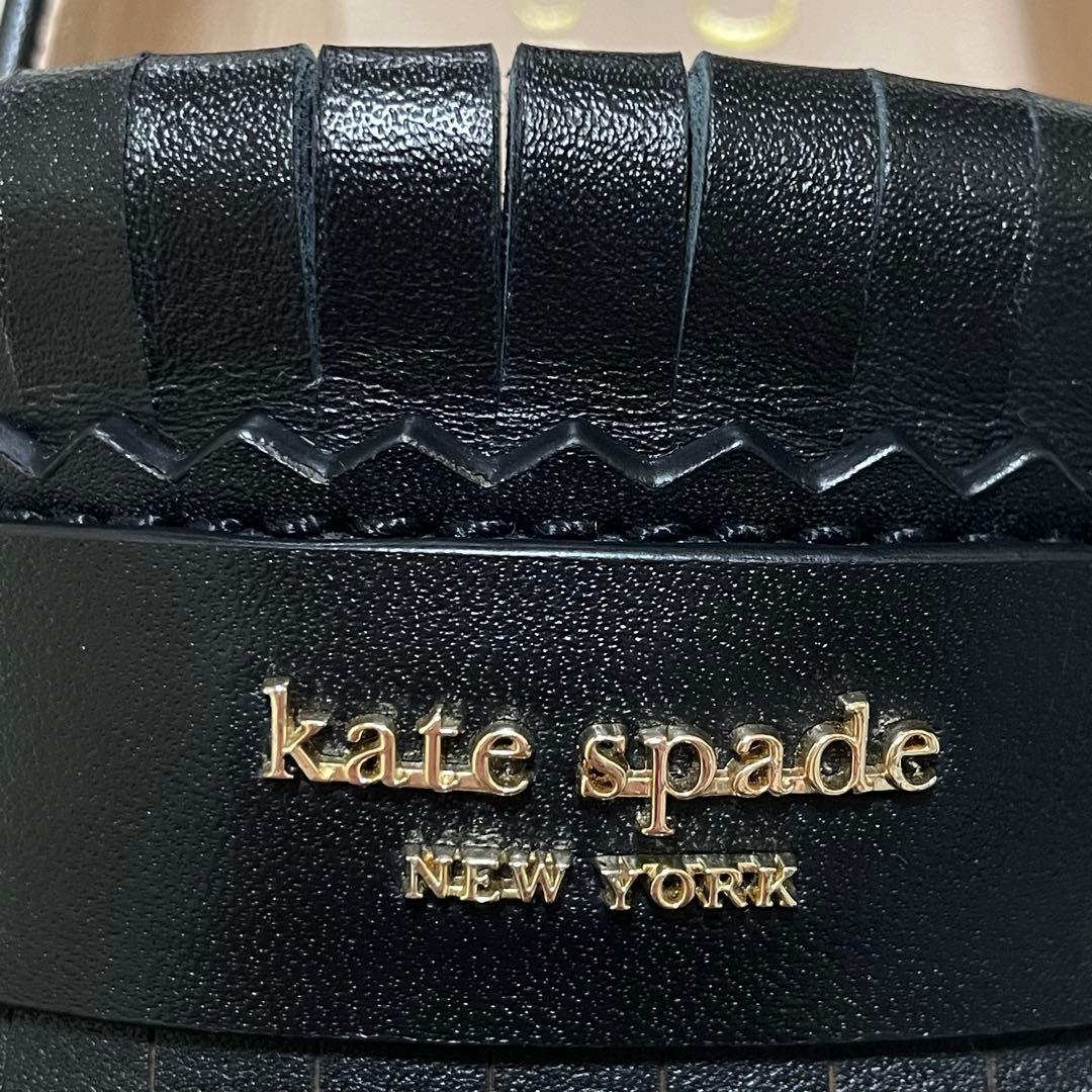 【未使用級】kate spade NEW YORK フリンジローファー 厚底