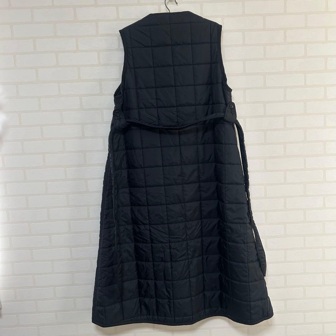 【45R】ナイロンのキルティングロングベスト