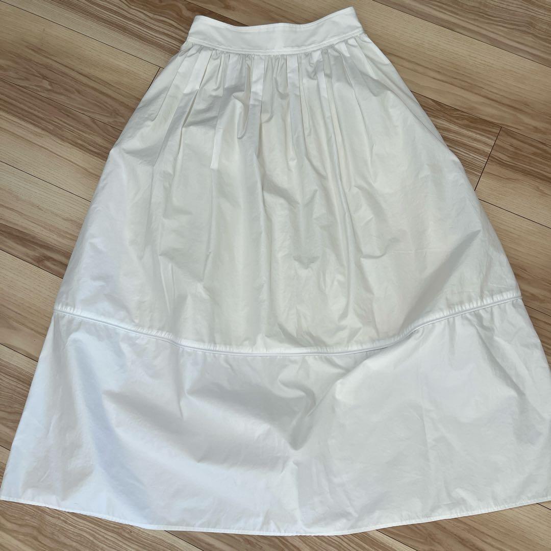 【TOMORROW LAND】クリスピータフタ ギャザーマキシスカート　36