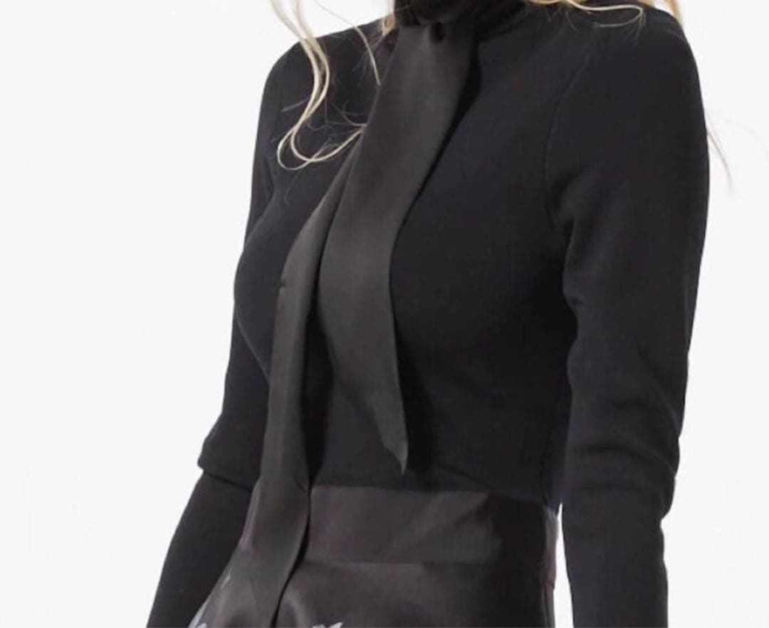 TED BAKER サイズ2 ブラック　花柄フレアワンピース 長袖