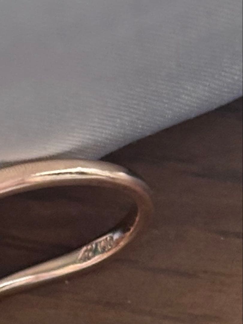 4℃ K10ピンクゴールドハートリング　7-8号