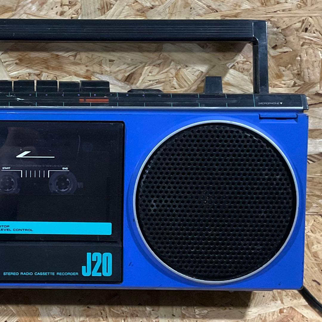 AIWA CS-J20 青 ラジカセ　AM・FM受信OK レトロ ジャンク