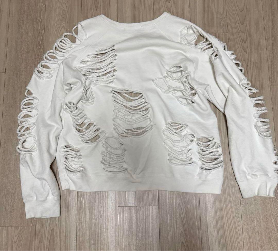 junnakayama distressed crewneck スウェッ