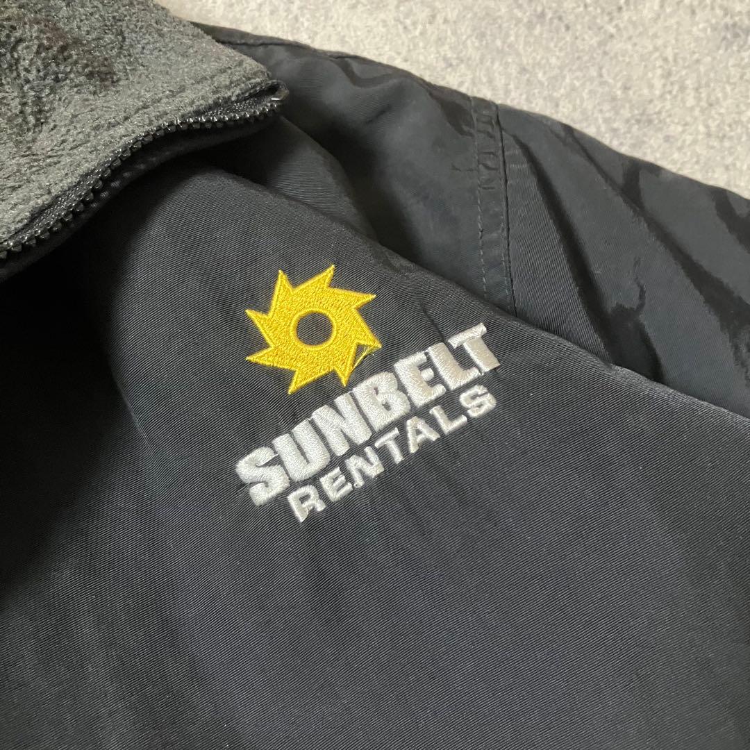 00sTIMEOUTウォームアップジャケット企業刺繍ナイロンジャケット黒ブラック