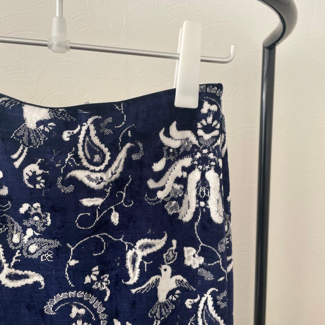 mame kurogouchi ベロアジャージーアイラインスカート