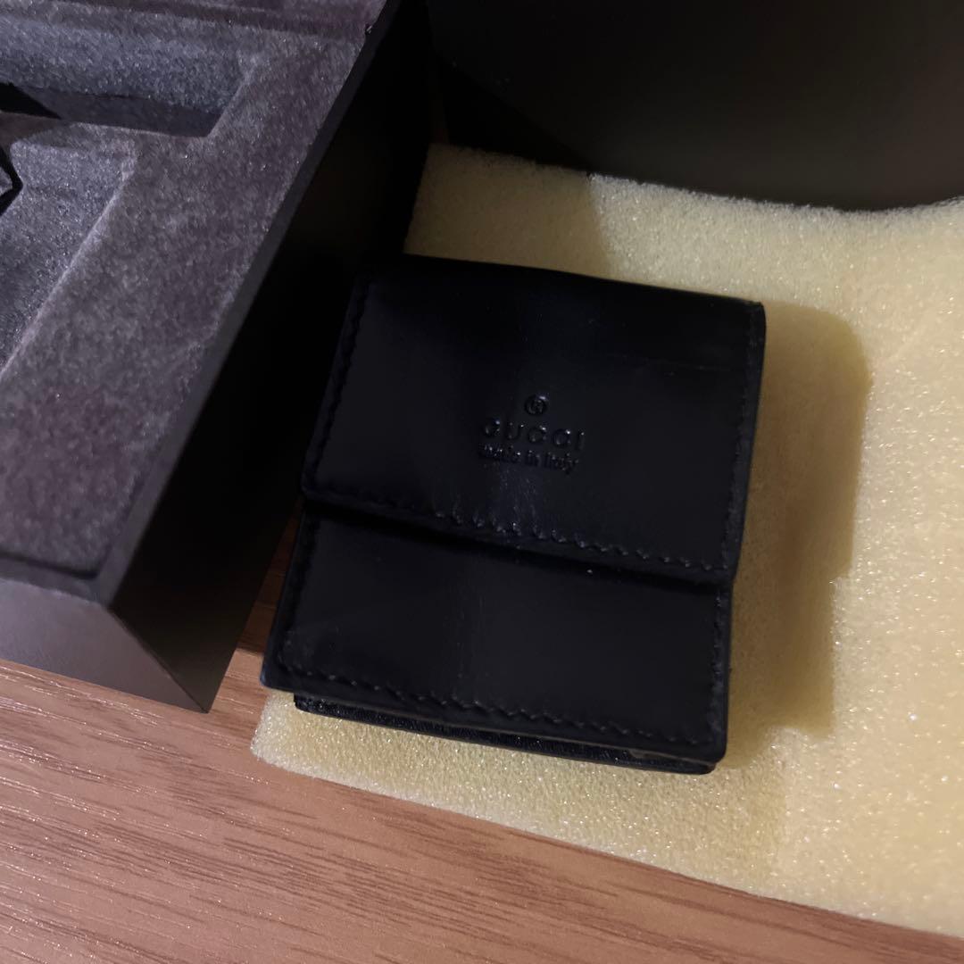 グッチ 置時計トラベルクロック 保存ケース有 クォーツ 中古品