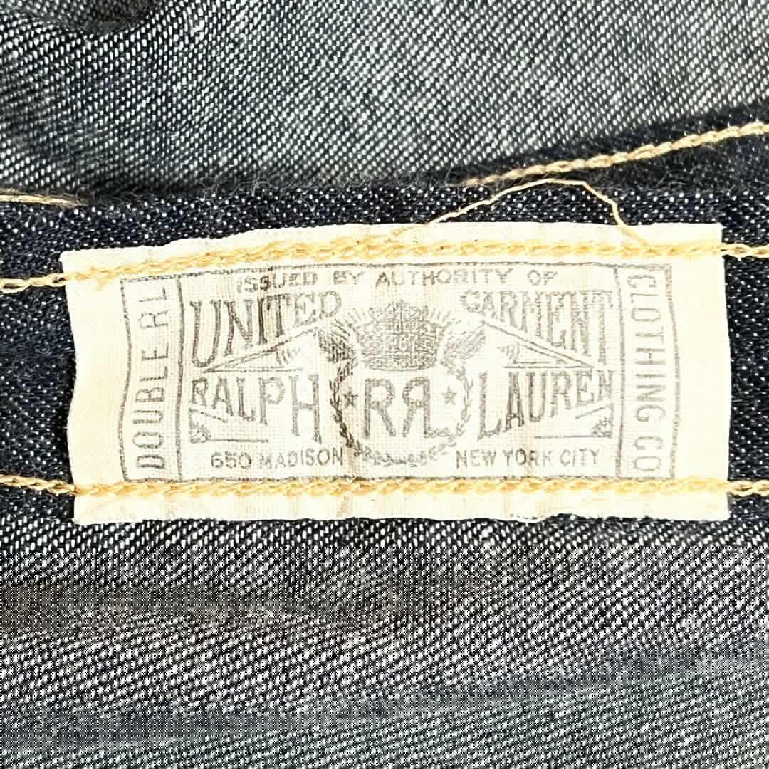 【美品】RRL コンチョボタン デニムウエスタンシャツ