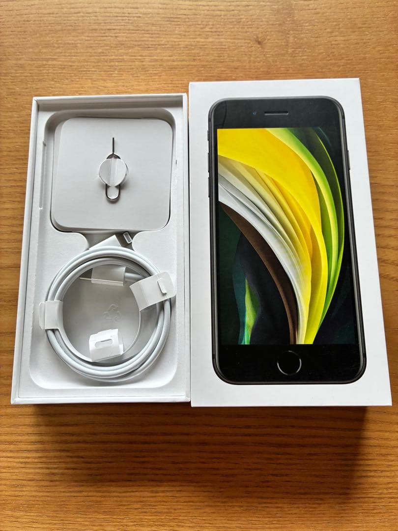 iPhoneSE (第二世代) ブラック　充電ケーブル