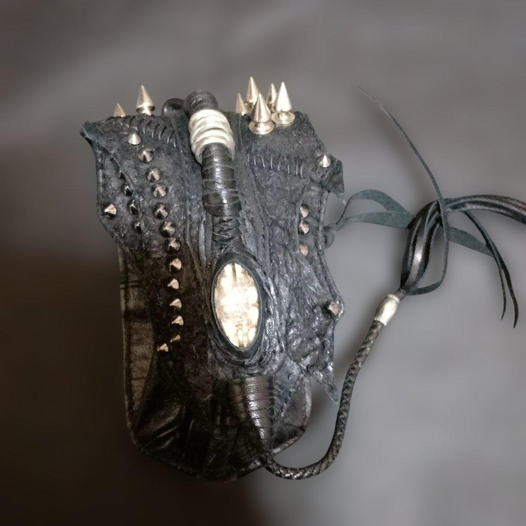 KMRii 鋲スタッズ レザーウエストポーチ