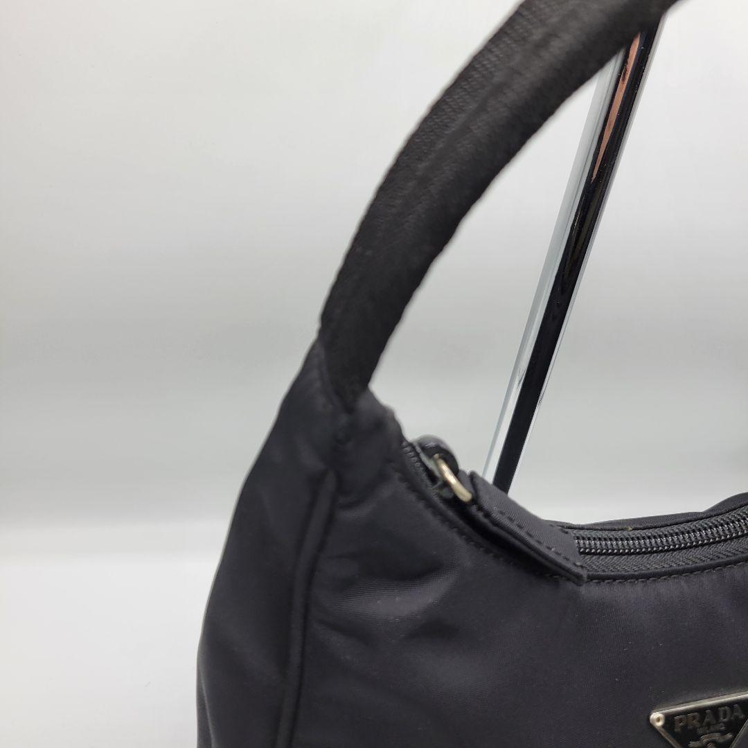 PRADA プラダ アクセサリーポーチ 三角ロゴ ブラック Optiファスナー