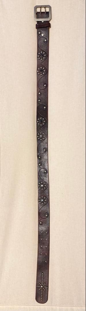 ⭐️TMT⭐️フラワースタッズ⭐️ブラックストーン⭐️ブラックレザー(茶芯)⭐️M