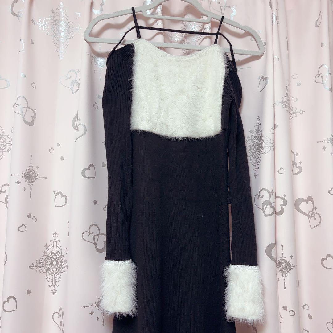 ワンピース Lumignon Ribbon bust fluffy long op