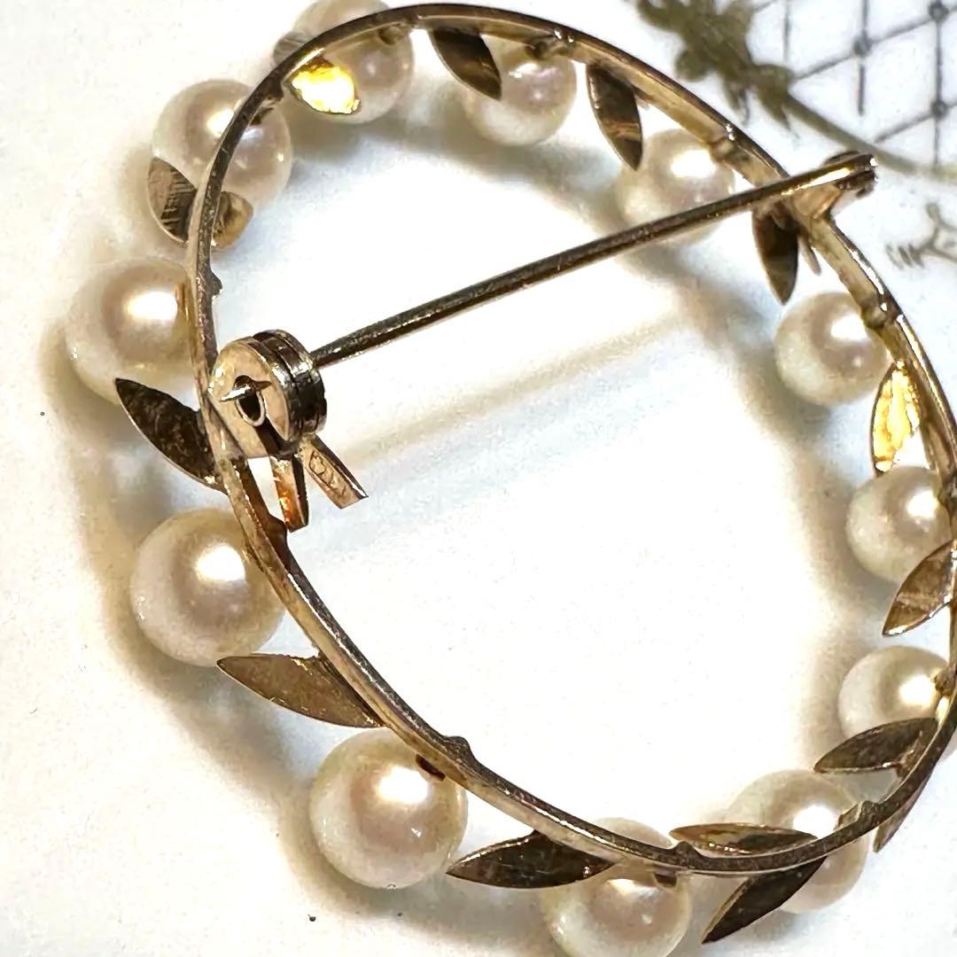 K14 あこや真珠ベビーパールブローチ