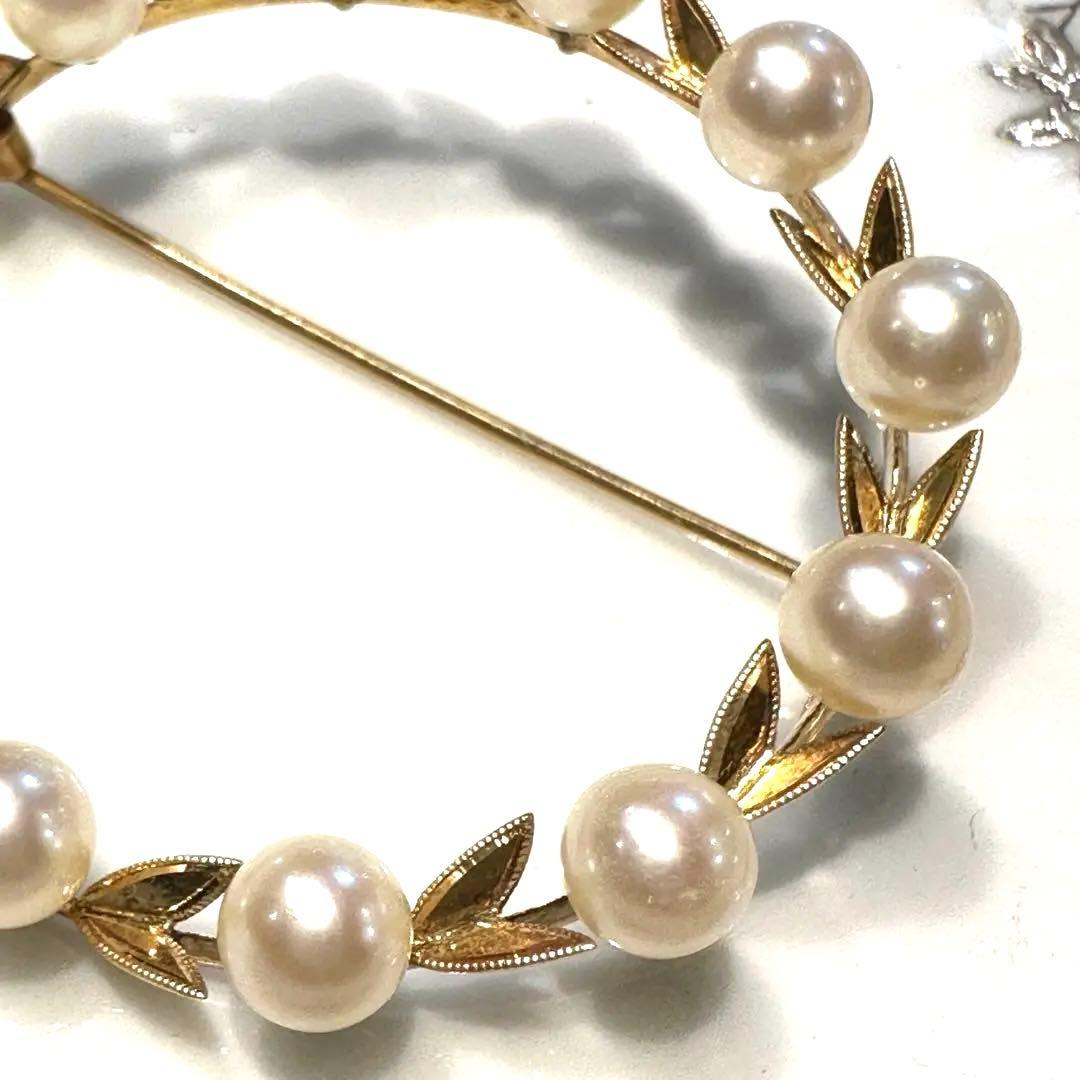 K14 あこや真珠ベビーパールブローチ