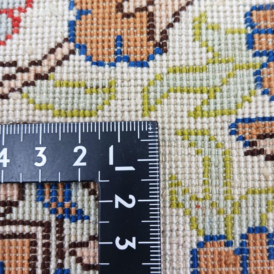 Y3050 トルコ絨毯 カイセリ 手織り72万ノット シルク 128×83㎝