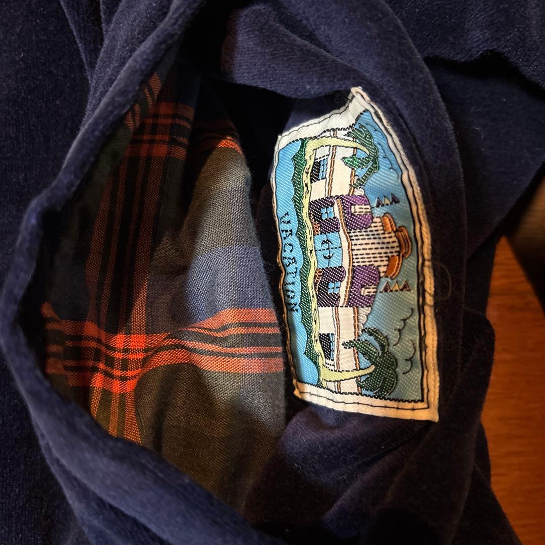 ヴィンテージ 刺青刺繍スカジャンネイビーブルー