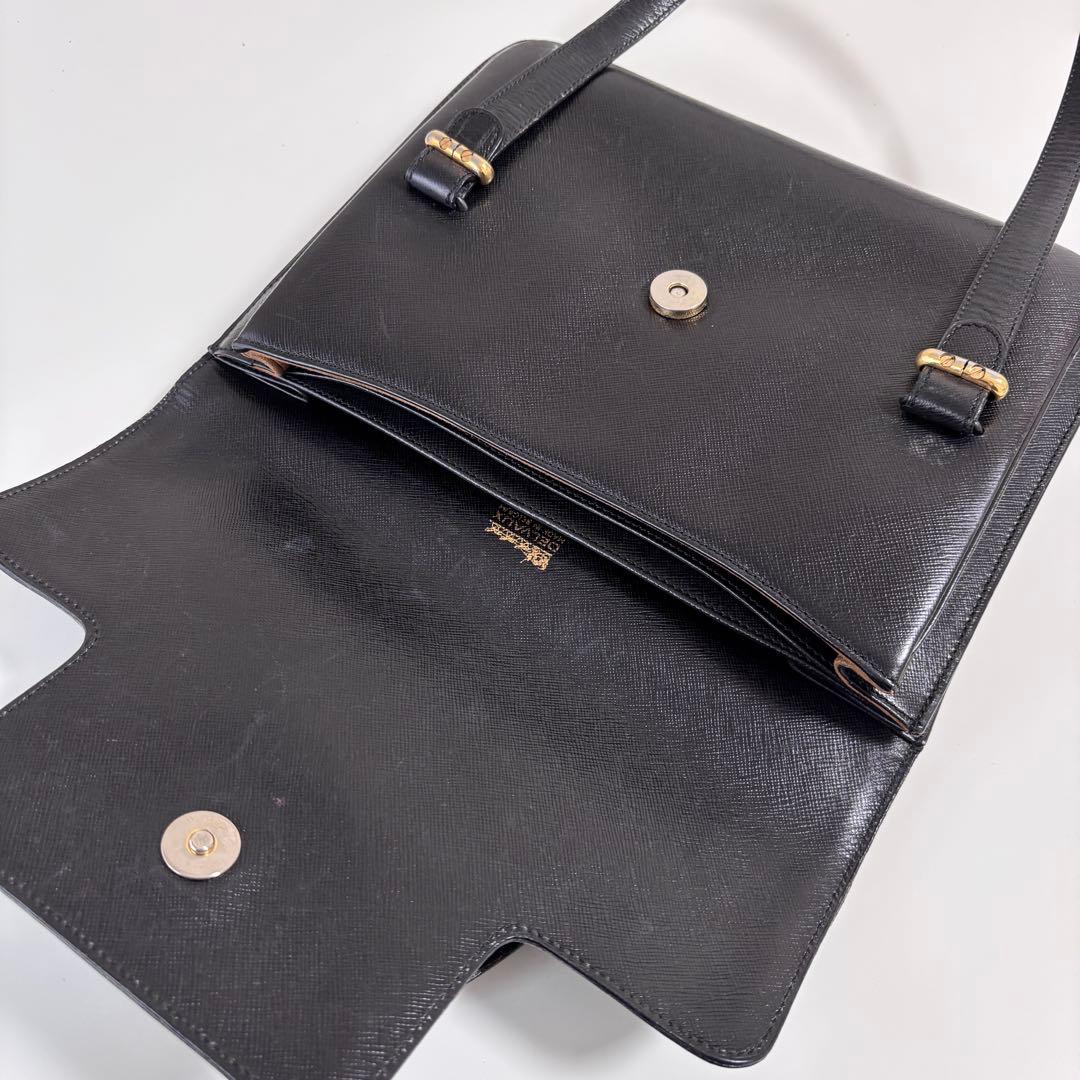 DELVAUX デルヴォー レザー バッグ ブラック ヴィンテージ 希少