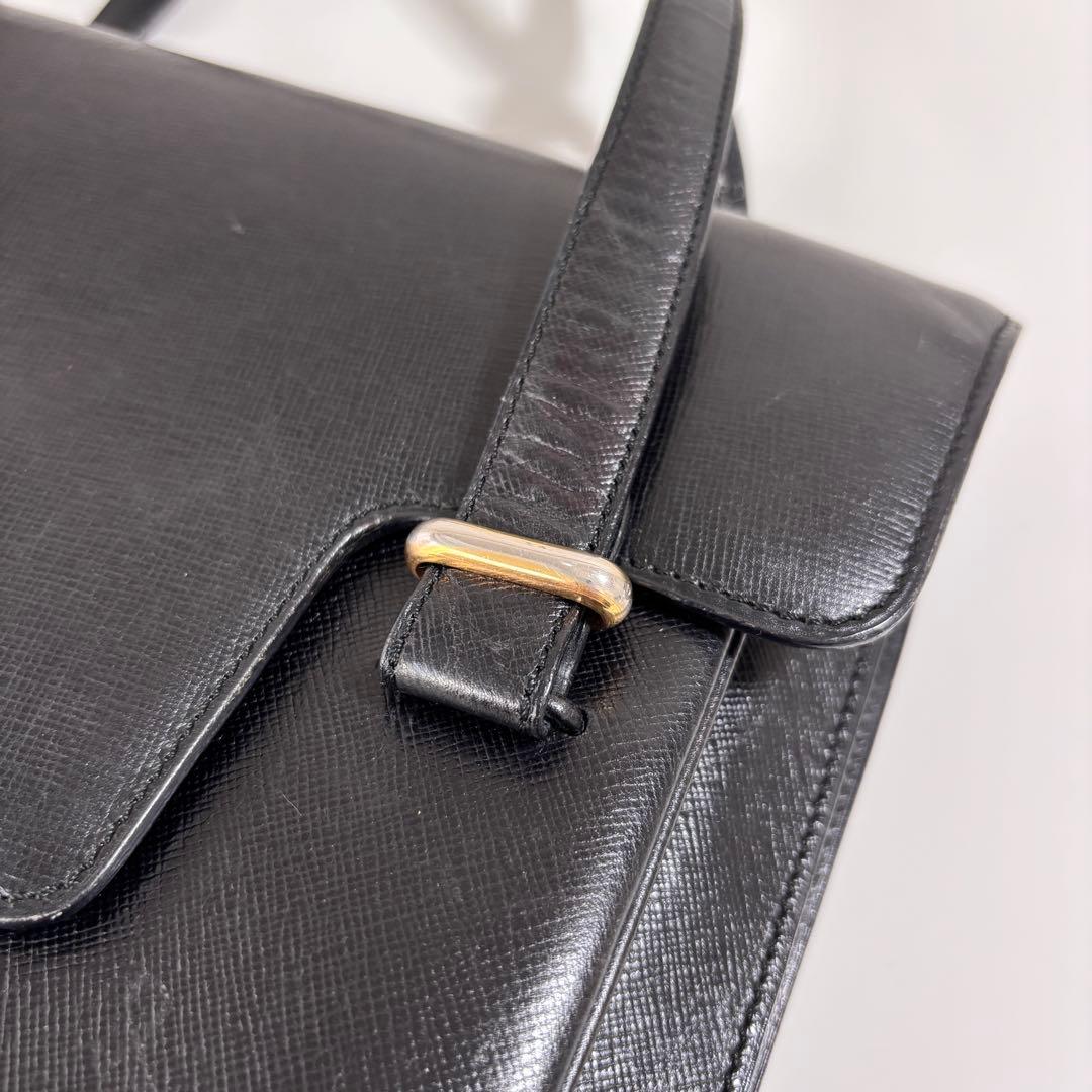 DELVAUX デルヴォー レザー バッグ ブラック ヴィンテージ 希少